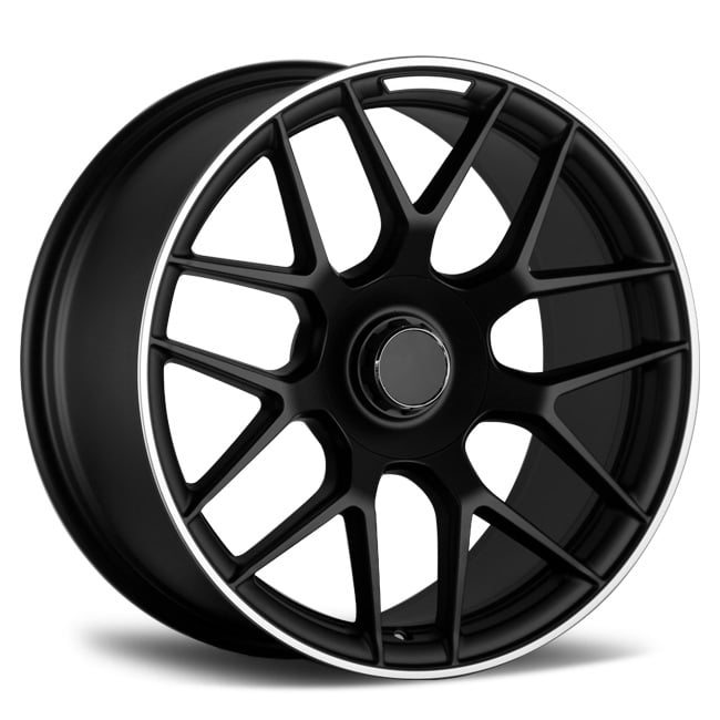 Mercedes AMG Replica wheels Aftermarket AMG Rims Matte Black Machined Lip
