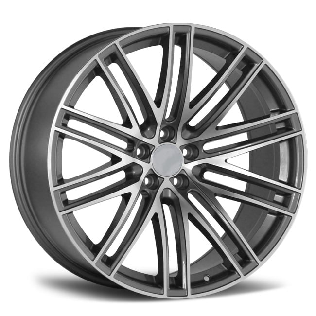 Porsche Macan wheels 21 inch grey machined face rims