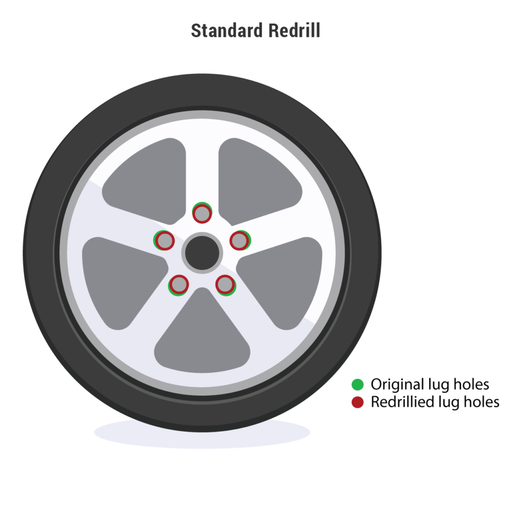 1 Wheel Machining Service PCD Drilling, Offset Machining, Centrebore Machining
