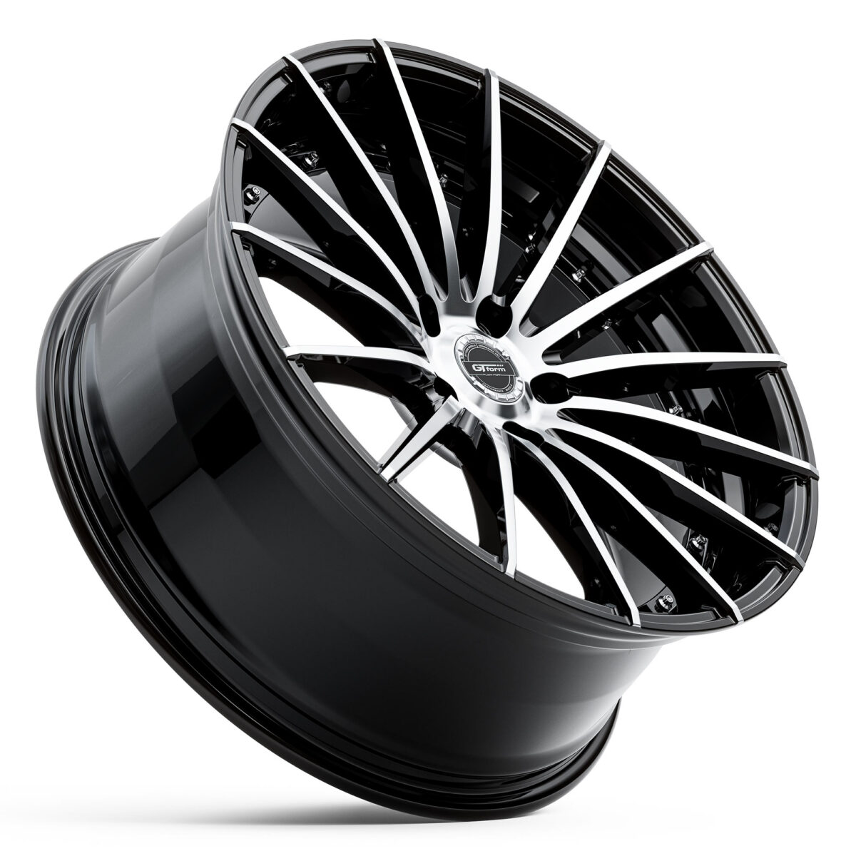 19 inch GT Form Anvil Gloss Black Machined Face Rims Performance Wheels