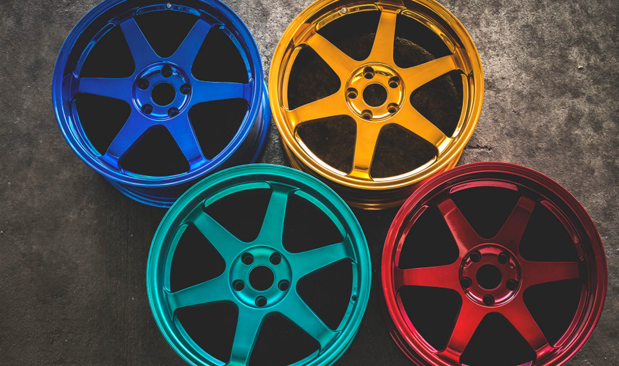 powder coating rim alloy wheels