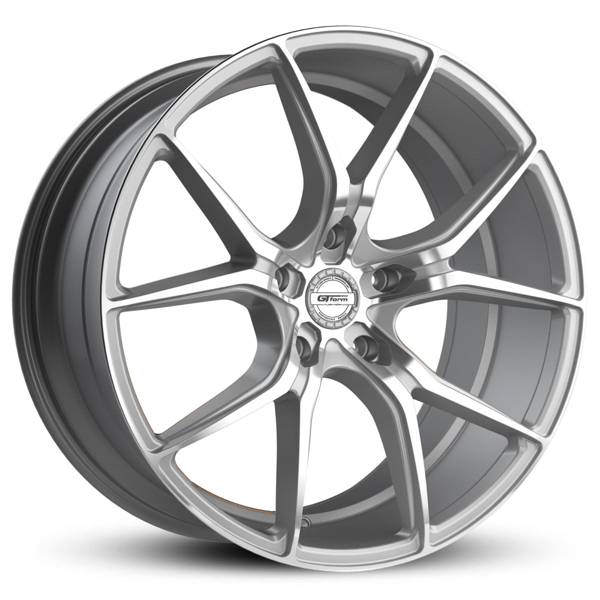 GT FORM VENOM SILVER MACHINED FACE 20X8.5 5X120 WHEEL - CNC Wheels