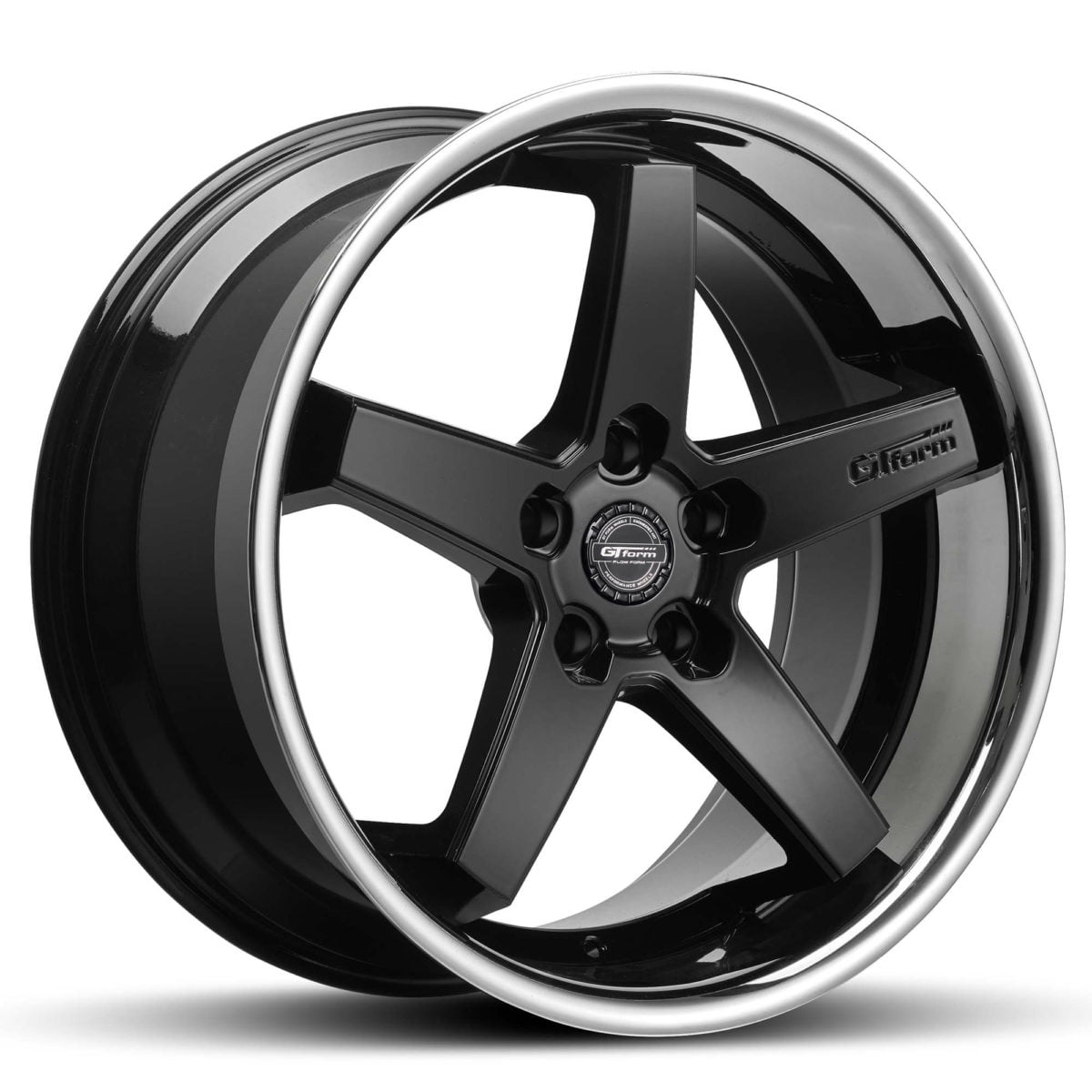 GT Form Legacy gloss black chrome lip wheels car rims