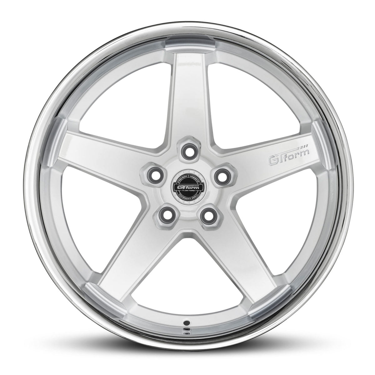 GT Form Legacy gloss white chrome lip wheels car rims performance wheels