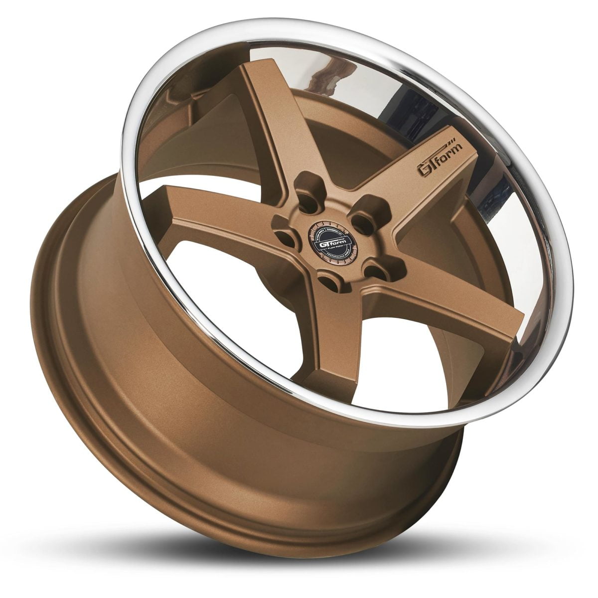 GT FORM LEGACY MATTE BRONZE WITH CHROME LIP 20X10 5X120 WHEEL WHEEL