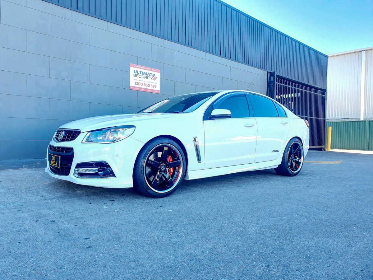 Holden Commodore SSV Rims GT Form Legacy Gloss Black Chrome Lip 20inch staggered wheels