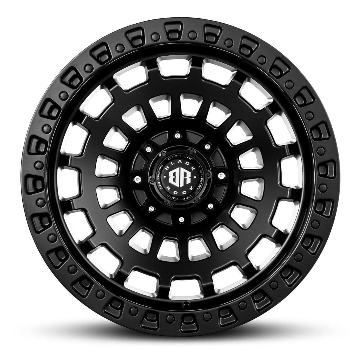 Black Rock HEX Off-Road 20x10 ET-25 Wheels 4x4 Rims