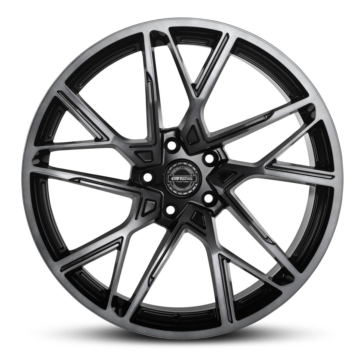 GT Form Interflow gloss black tinted wheels performance rims