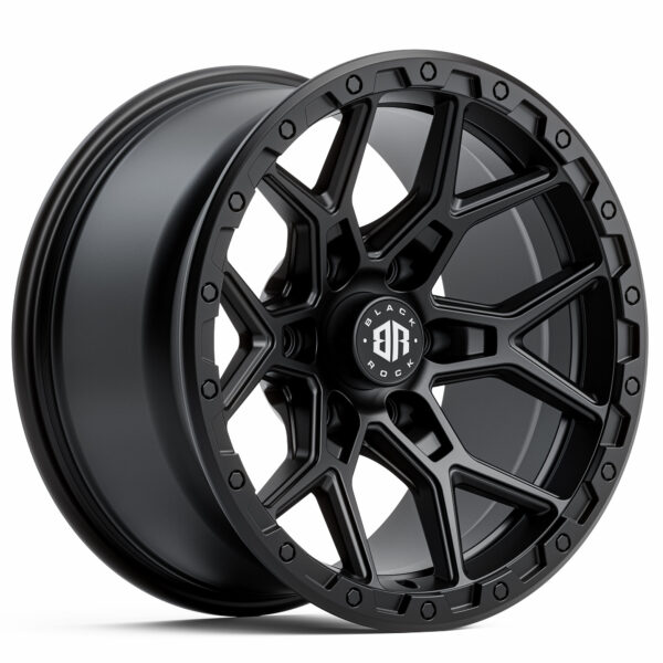 4x4 Wheels Black Rock Viper Satin Black Rims Off-Road 17 inch 6x139.7