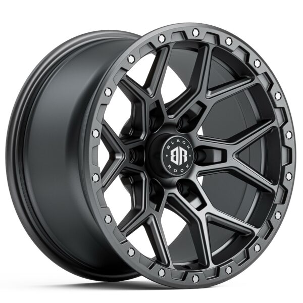 4x4 Wheels Black Rock Viper Satin Grey Rims Off-Road 17 inch 6x139.7