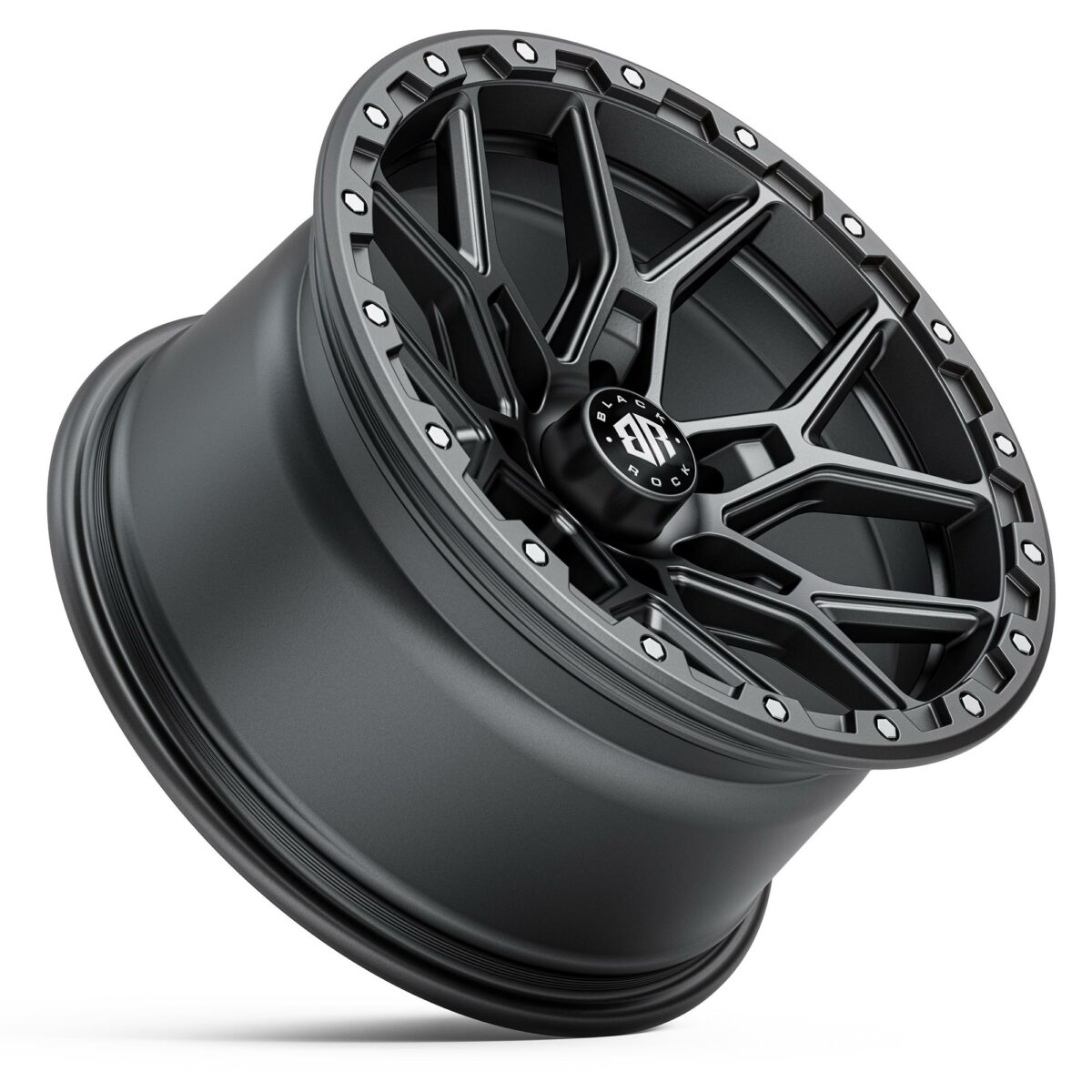 4x4 Wheels Black Rock Viper Satin Grey Rims Off-Road 17 inch 6x139.7