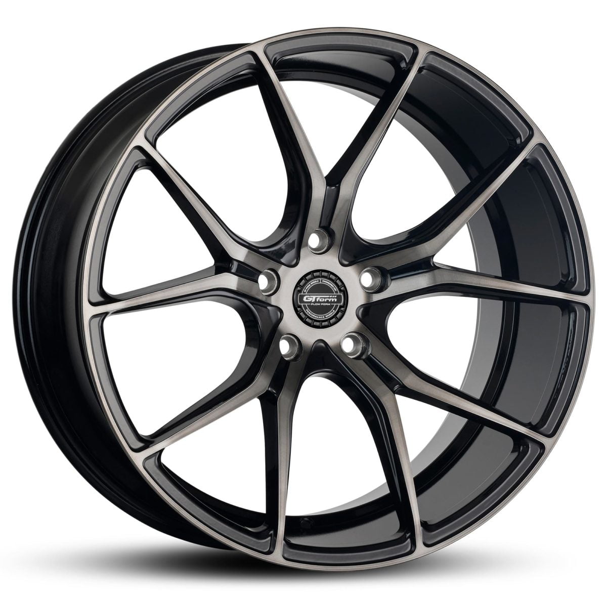 GT form Venom Gloss Black Tinted Wheels Performance Rims