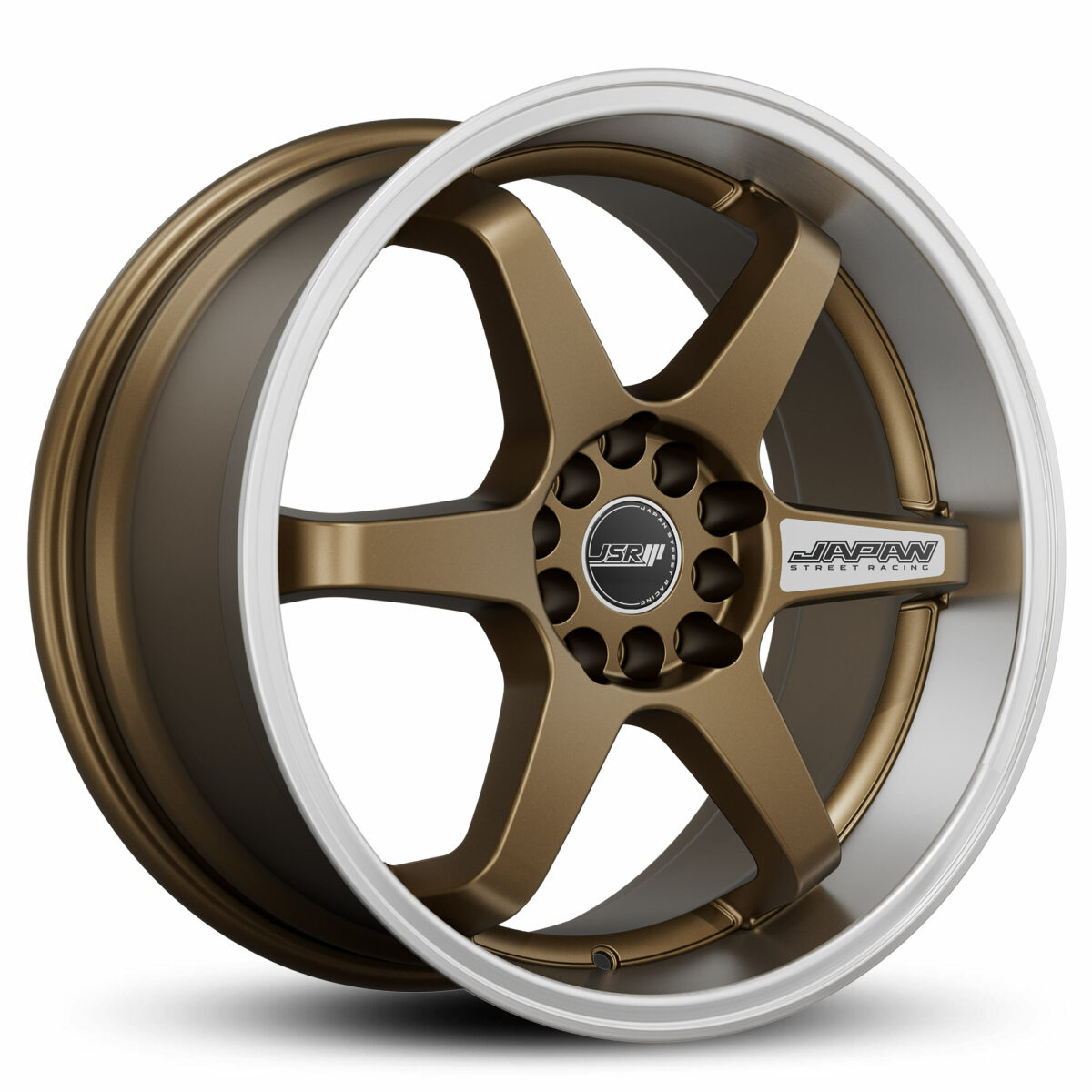 Racing Wheels JSR ST21 Bronze Machined Lip JDM Wheels Japan Street Racing 18 inch Rims