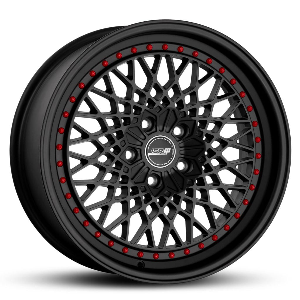 JSR ST19 Satin Black With Red Rivets Wheels