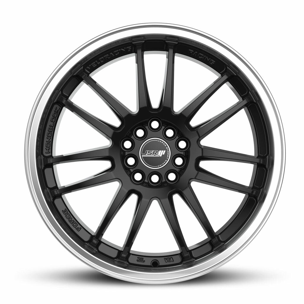 JSR ST32 GLOSS BLACK MACHINED LIP 18X8.5 5X120 RACING WHEELS