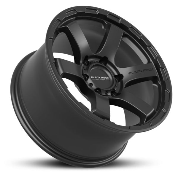 20 inch 4x4 Wheels Black Rock Grip Satin Black Rims