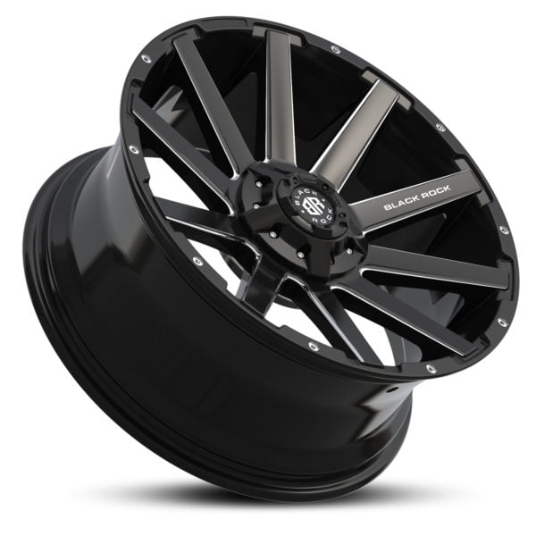 Black Rock Blade Satin Black Milled Wheels Off-Road Rims