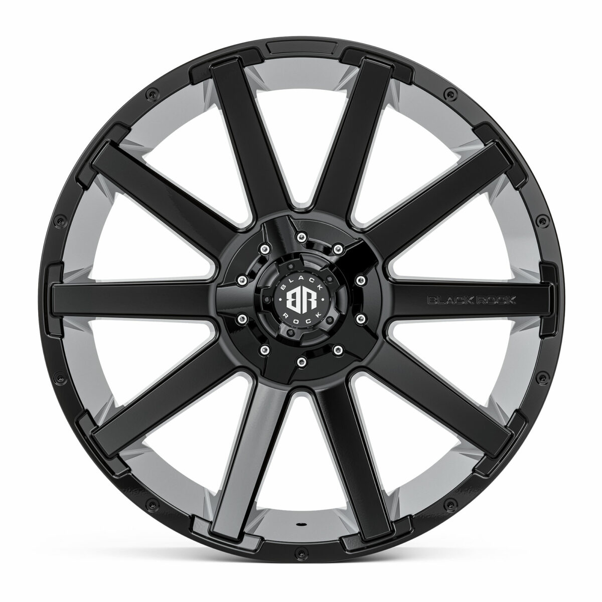 Black Rock Blade Gloss Black Wheels Off-Road Rims 20 inch 6X139.7