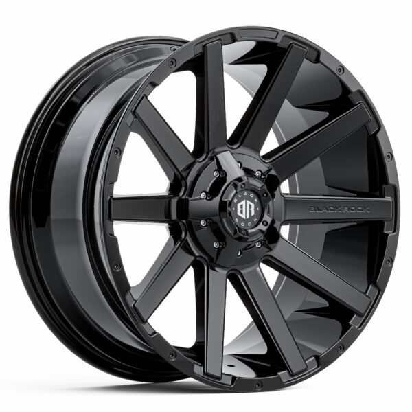 Black Rock Blade Gloss Black Wheels Off-Road Rims 20 inch 6X139.7