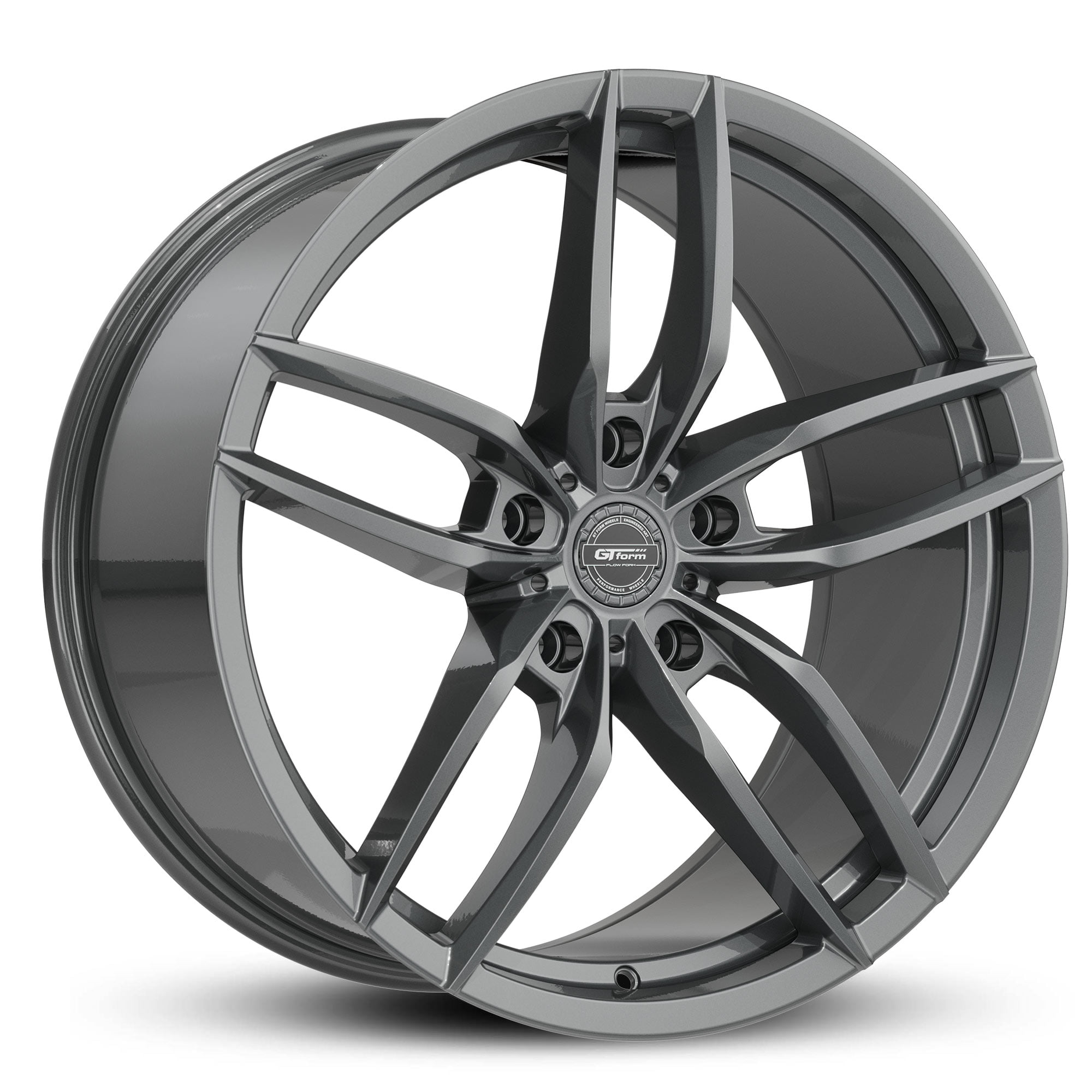 GT FORM SHADOW GLOSS GUNMETAL 19X8.5 5X100 WHEEL & TYRE PACKAGE CNC