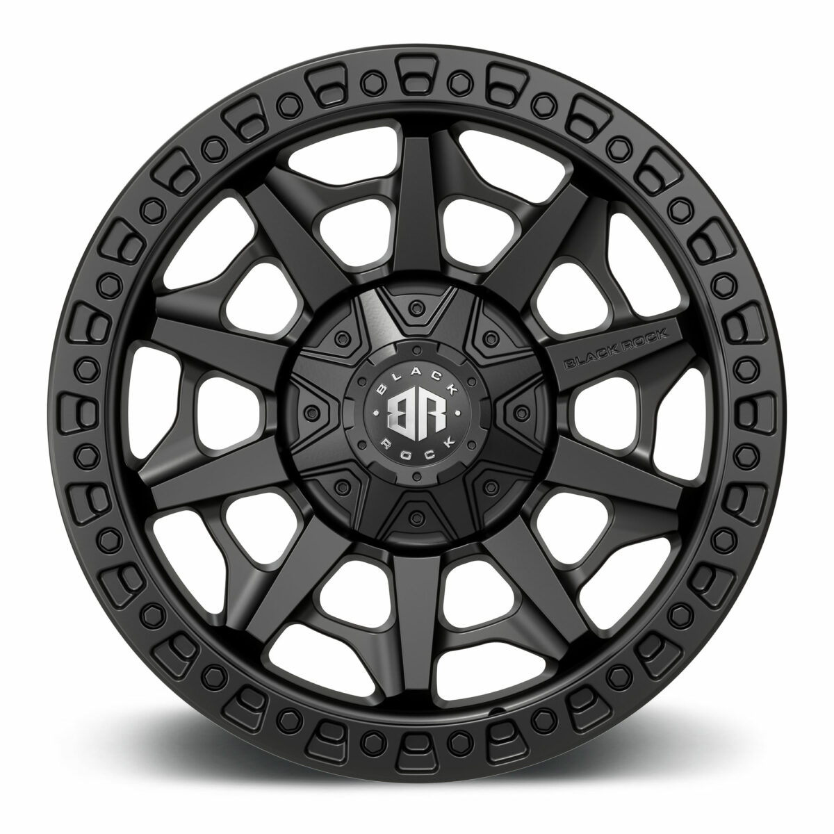 20 inch Black Rock Cage Satin Black 4x4 Wheels off-road 4WD rims