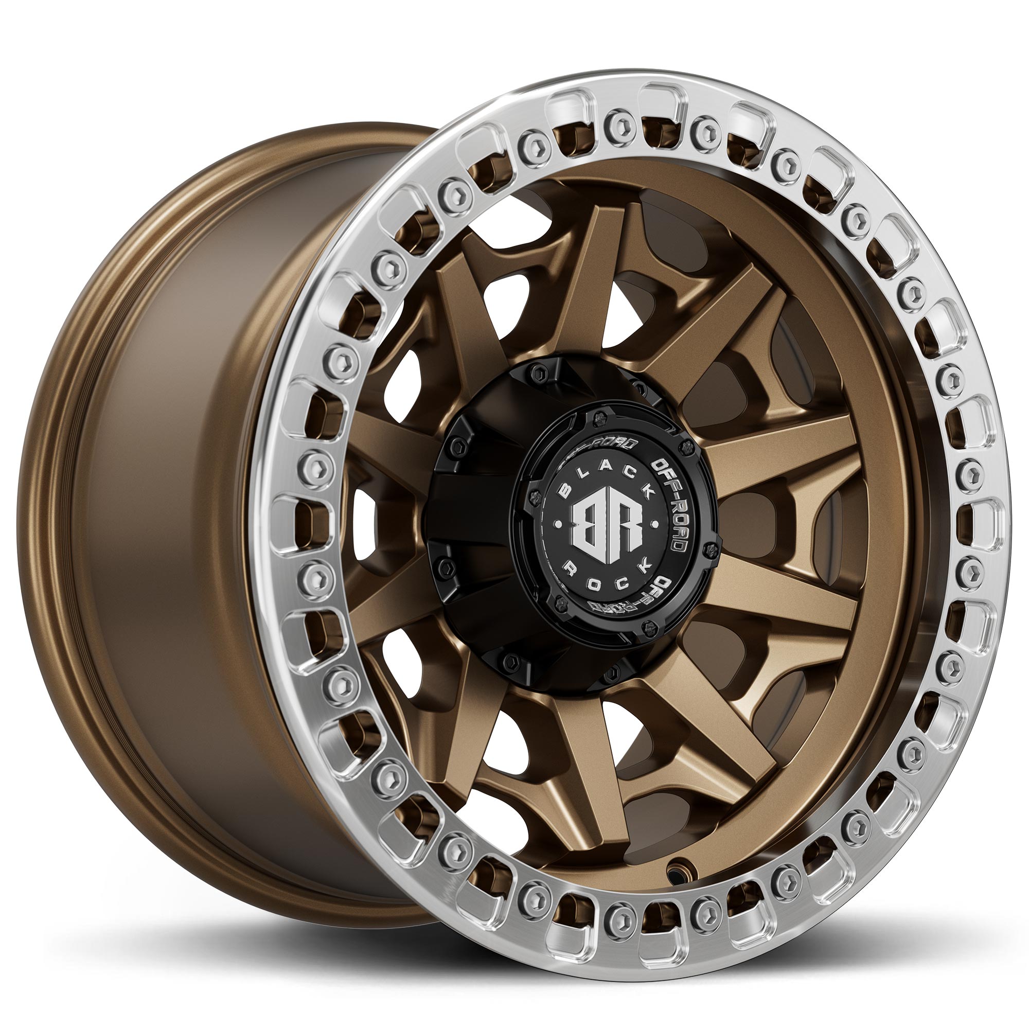 BLACK ROCK CAGE BEADLOCK DARK BRONZE 17X9 5X120 WHEEL & TYRE PACKAGE