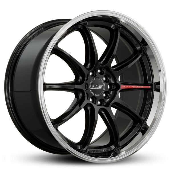 Japan Racing Wheels Flow Form JSR ST37 Gloss Black Machined Lip JDM Rims 18 Inch 19 Inch Alloys