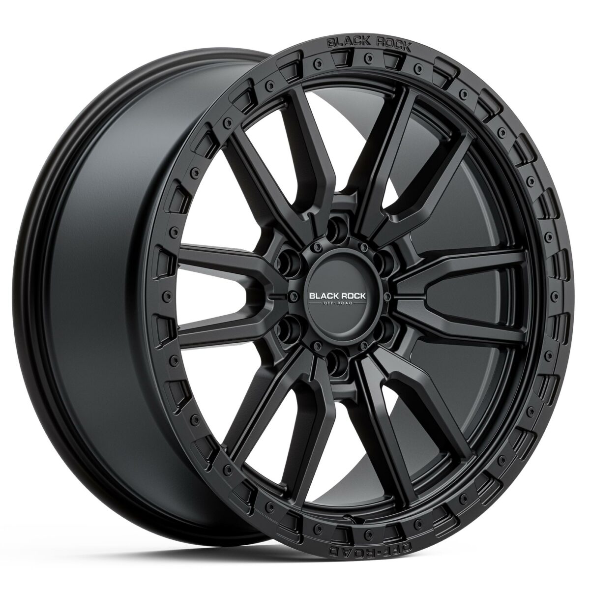 4x4 Wheels Black Rock Rambler Satin Black Off-Road 20 inch Rims