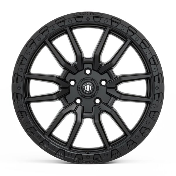 BLACK ROCK RAMBLER SATIN BLACK 22X9.5 5X114.3 WHEEL