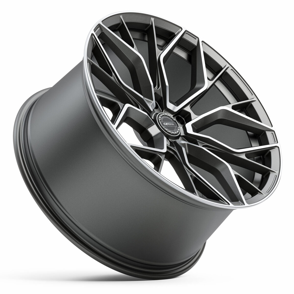 GT Form Marquee Satin Gunmetal Machined Face Staggered Rims 19 inch Performance Wheels