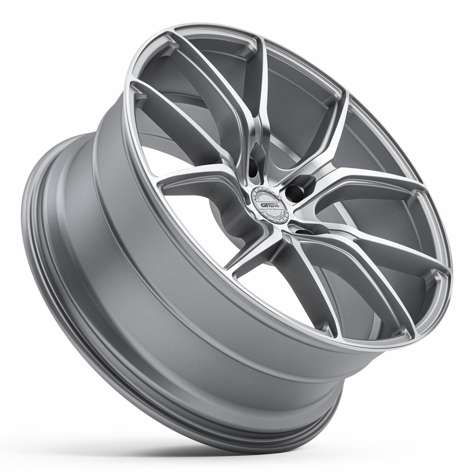 GT FORM VENOM SILVER MACHINED FACE 20X10 5X114.3 WHEEL ONLY - CNC Wheels