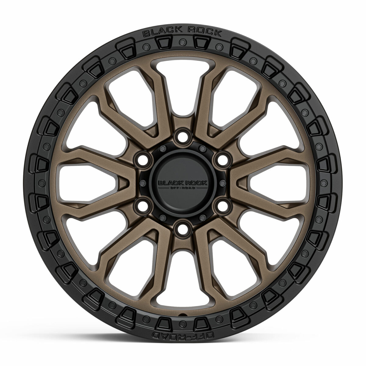 4x4 Wheels Black Rock Cobra Dark Bronze Black Ring Off-Road 17 inch 20 inch Rims