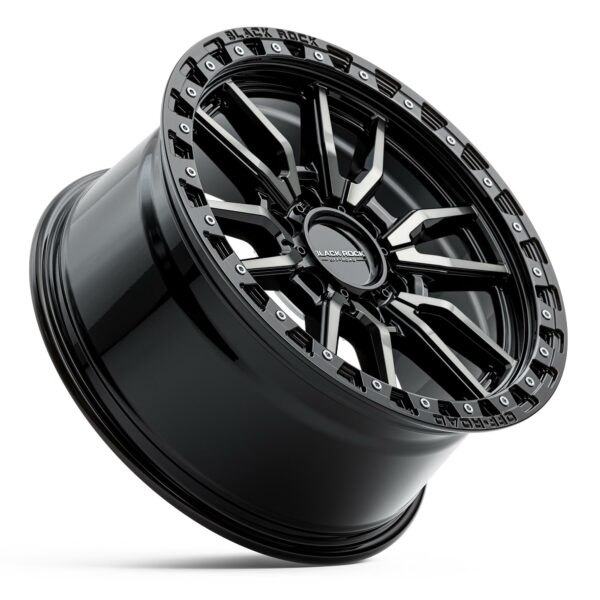 4x4 Wheels Black Rock Rambler Gloss Black Tinted Off-Road 17 inch 18 inch Rims