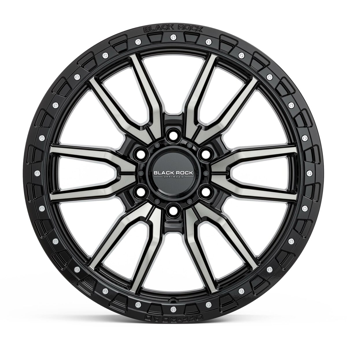 4x4 Wheels Black Rock Rambler Gloss Black Tinted Off-Road 20 inch Rims