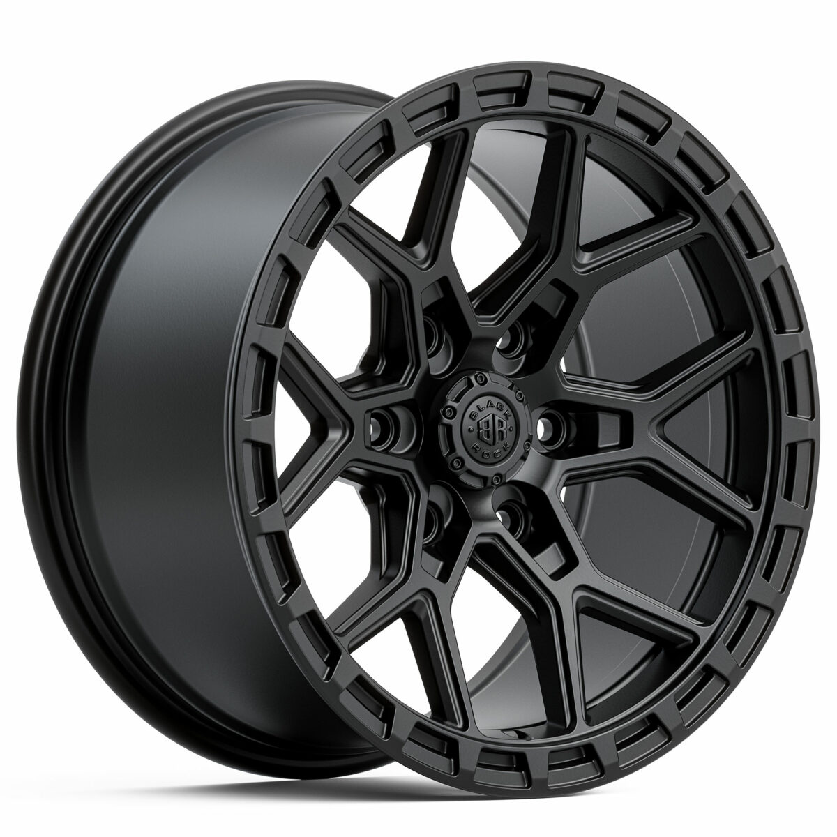 4x4 Wheels Black Rock Viper Satin Black Rims Off-Road 17 inch 6x139.7