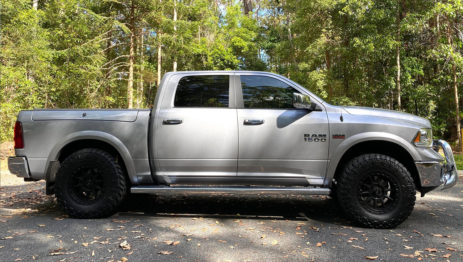 Dodge Ram 1500 Wheels | 18 inch Black Rock Gunner Satin Black Rims And Tyres Package