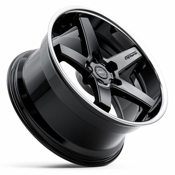 GT Form Legacy Gloss Black Chrome Lip Staggered Rims 20 inch Performance Wheels