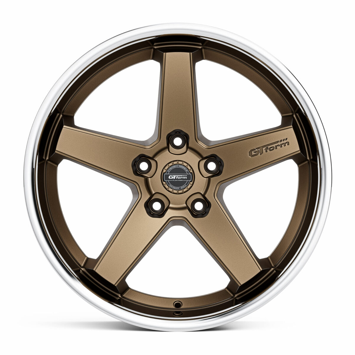 GT Form Legacy Matte Bronze Chrome Lip Staggered Rims 20 inch Performance Wheels