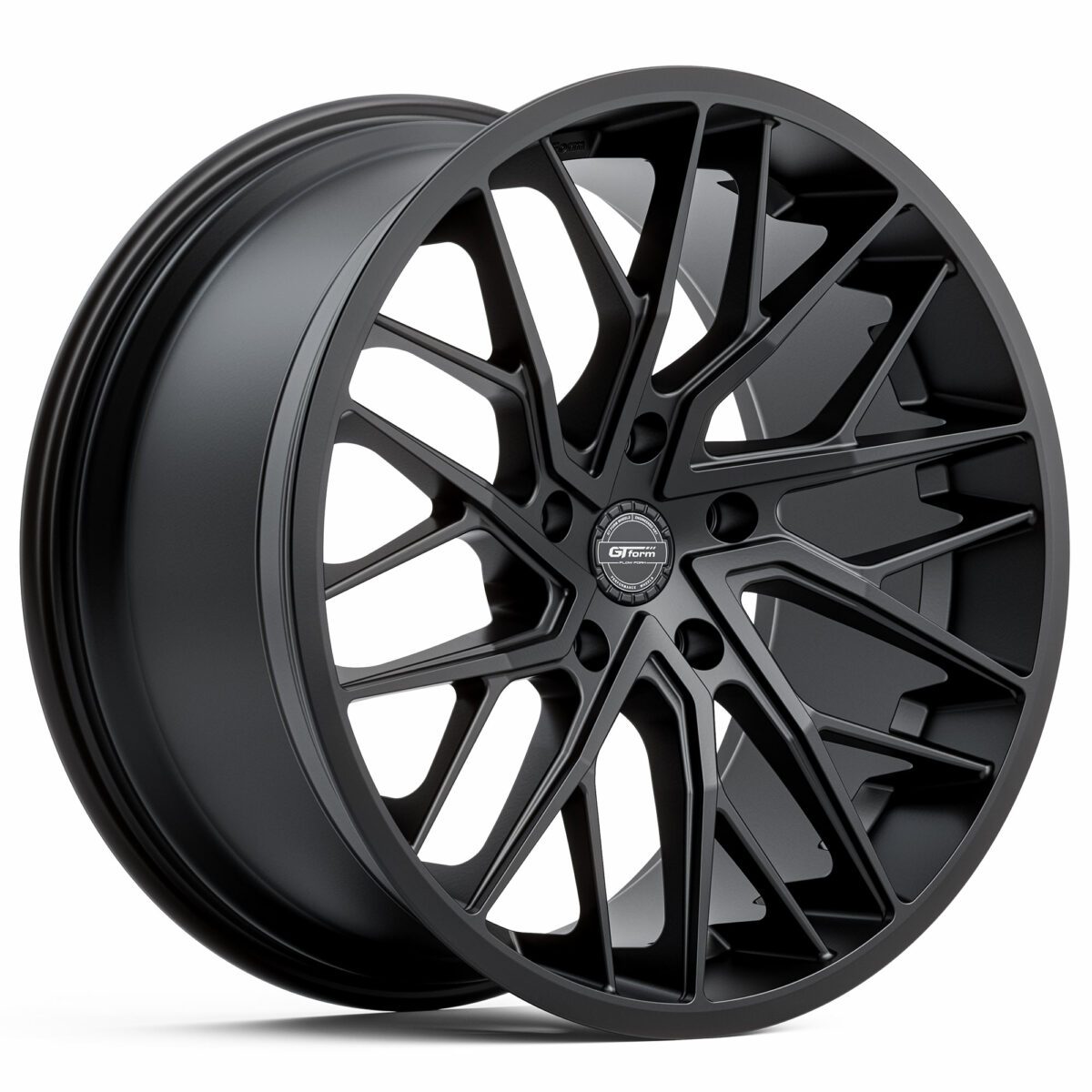 GT Form Vertex Satin Black Staggered Rims 20 inch Performance Wheels
