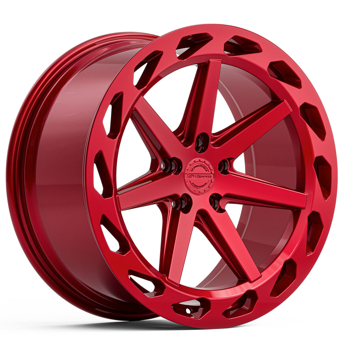 PERFORMANCE WHEELS GT FORM HF4.1 HYBRID FORGED ILLISION RED 20X9 20X10 20X11 STAGGERED RIMS
