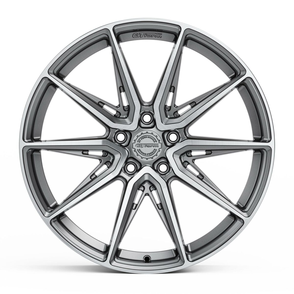 PERFORMANCE WHEELS GT FORM HF4.1 HYBRID FORGED BRUSHED TITANIUM 20X9 20X10.5 20X12 STAGGERED RIMS