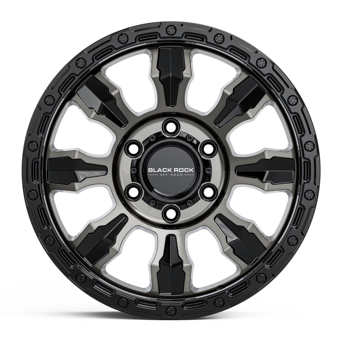 4x4 Wheels Black Rock Venture Gloss Black Dark Tint Off-Road 17 inch 18 inch 20 inch Rims