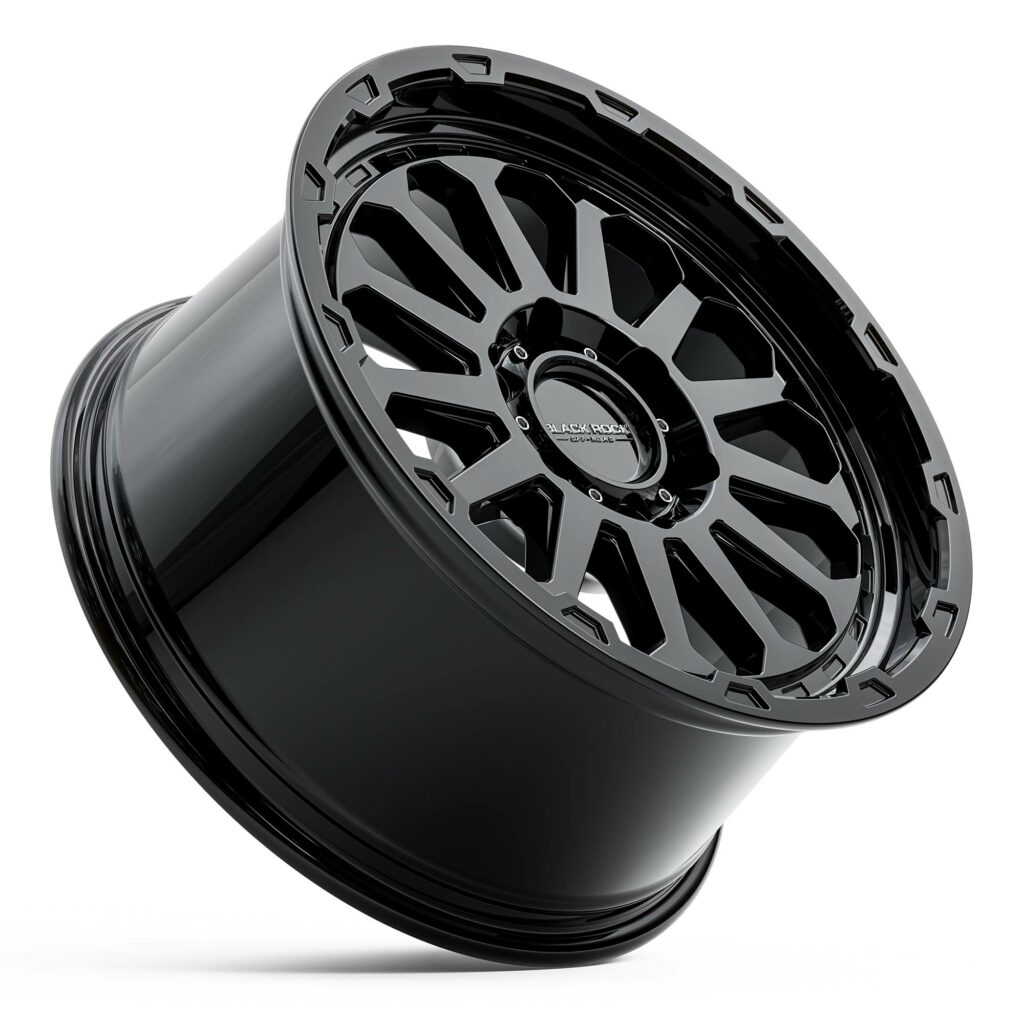 BLACK ROCK PRIME GLOSS BLACK 18X9 6X139.7 WHEEL & TYRE PACKAGE - CNC Wheels