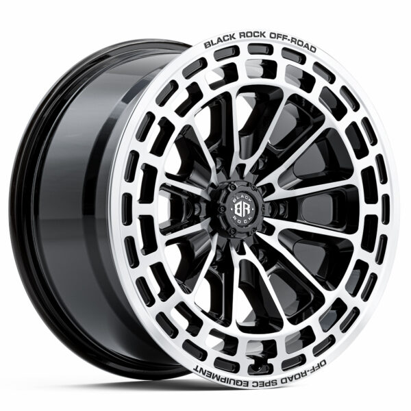 4x4 Wheels Black Rock Vortex Gloss Black Machined Off-Road 17 inch 18 inch Rims