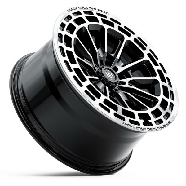 4x4 Wheels Black Rock Vortex Gloss Black Machined Off-Road 17 inch 18 inch Rims