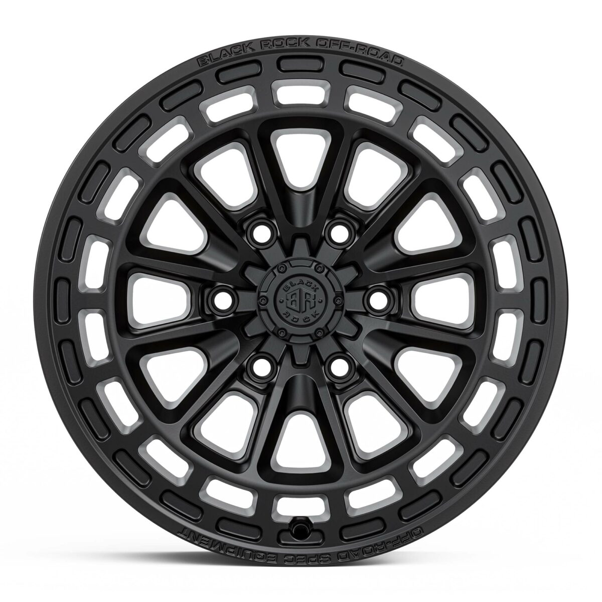 4x4 Wheels Black Rock Vortex Satin Black Off-Road 17 inch 18 inch Rims
