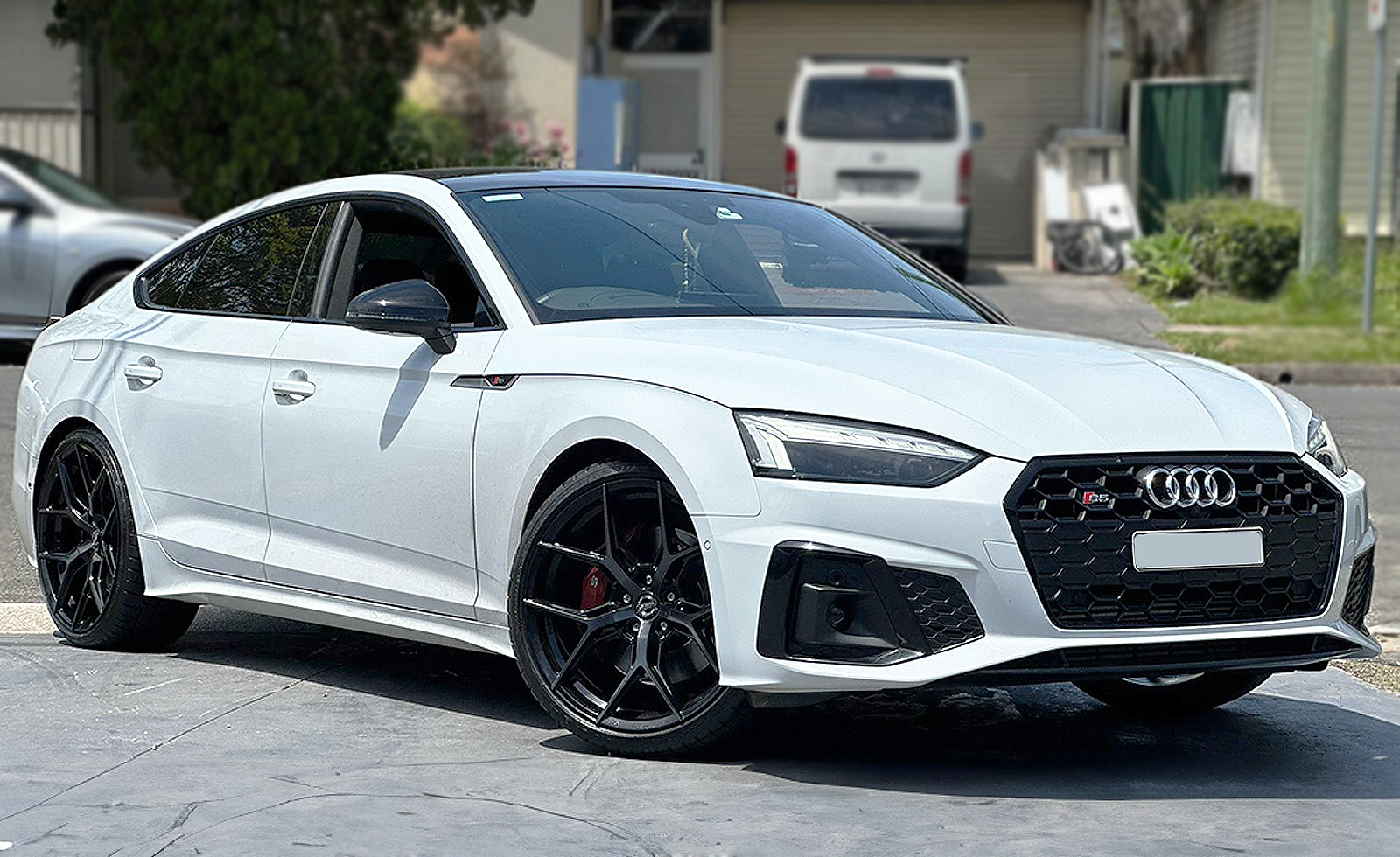 AUDI S5 WHEELS GT FORM TORQUE GLOSS BLACK TINTED 20 INCH RIMS