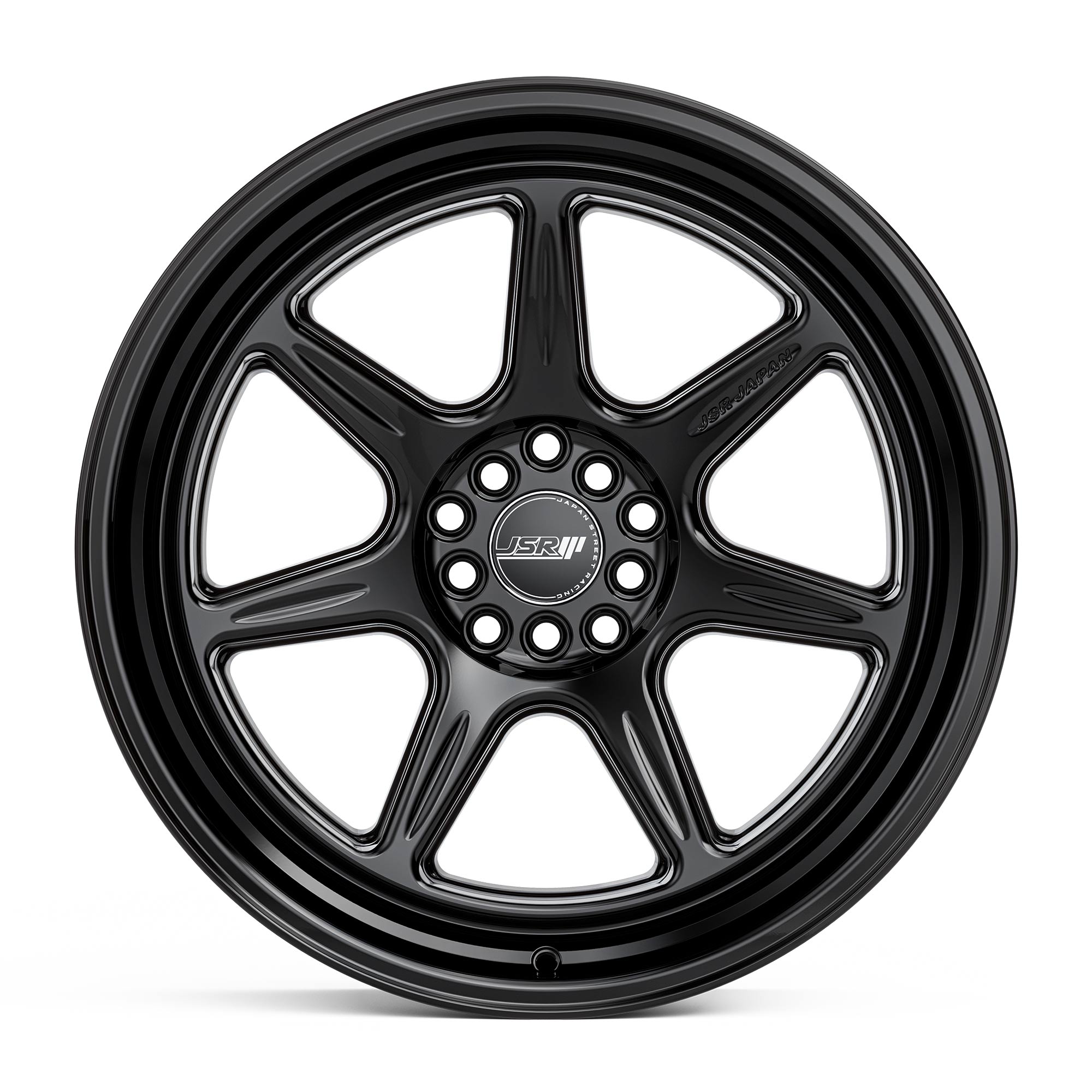 RACING WHEELS JSR ST35 GLOSS BLACK MACHINED LIP 18X8.5 5X120 WHEEL