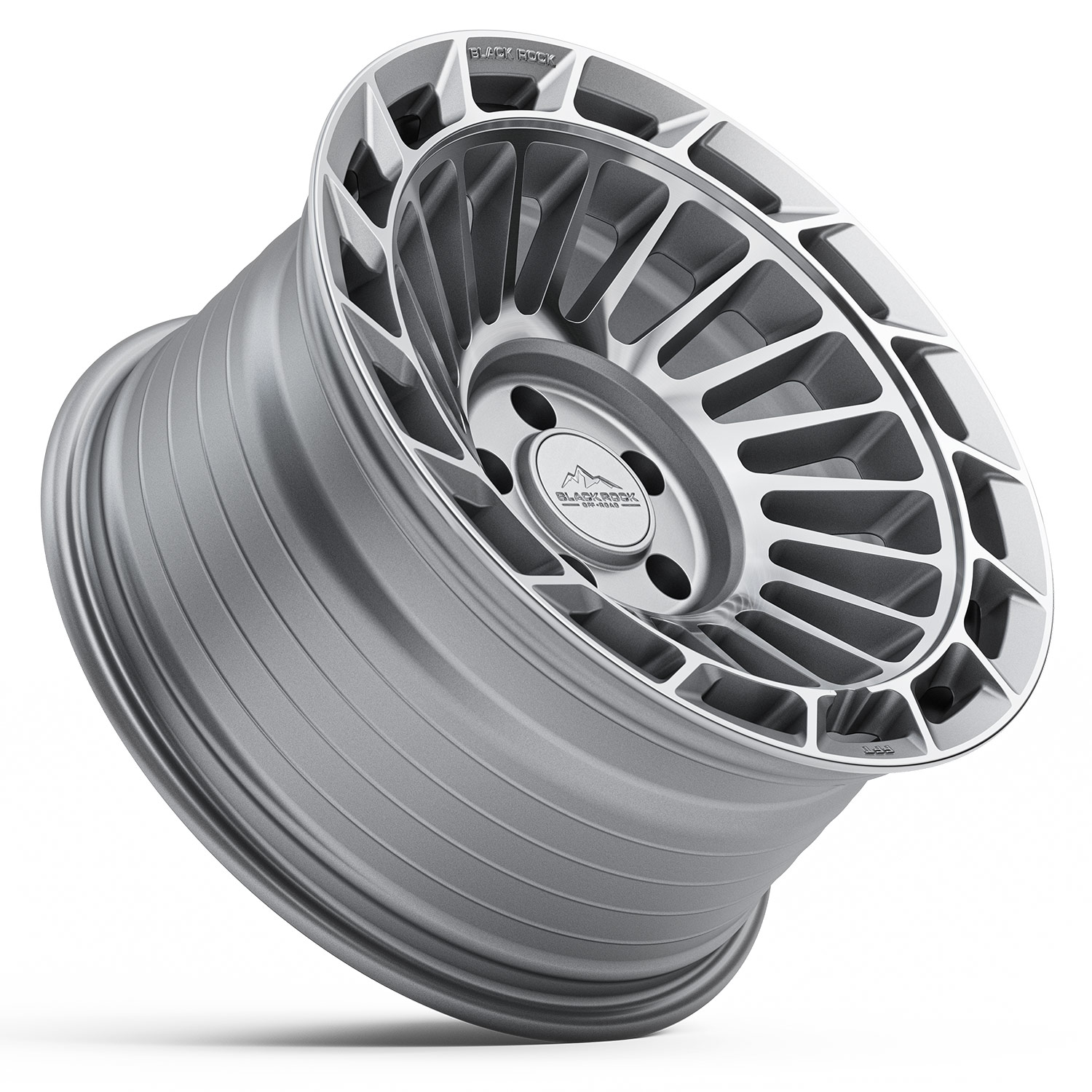 BLACK-ROCK-OFF-ROAD-FFT01-BRUSHED-SILVER-FLOW-FORM-WHEELS-17-INCH-17X9-BLANK-4X4-RIMS-2