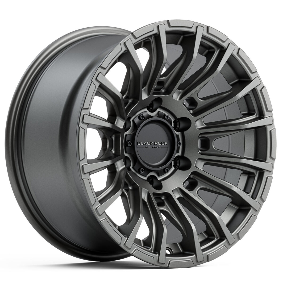 BLACK ROCK MAYHEM GUNMETAL GREY 17X9 6X139.7 WHEEL - CNC Wheels
